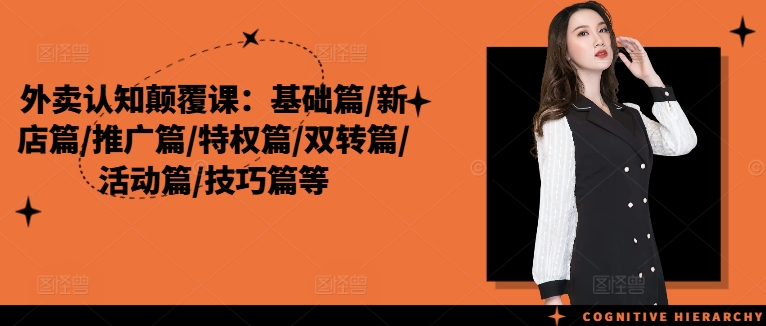 外卖认知颠覆课：基础篇/新店篇/推广篇/特权篇/双转篇/活动篇/技巧篇等-鱼梓小栈