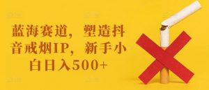蓝海赛道，塑造抖音戒烟IP，新手小白日入500+【揭秘】-鱼梓小栈