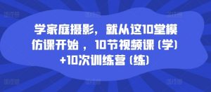 学家庭摄影，就从这10堂模仿课开始 ，10节视频课(学)+10次训练营(练)-鱼梓小栈