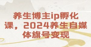 养生博主ip孵化课，2024养生自媒体旗号变现-鱼梓小栈