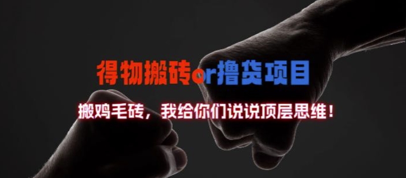 得物搬砖撸货项目?掰下数据，我给你们说说顶层思维【揭秘】-鱼梓小栈
