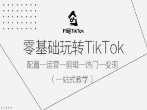 零基础玩转TikTok,配置一运营一剪辑一热门一变现,一站式教学-鱼梓小栈