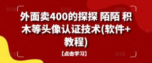 外面卖400的探探 陌陌 积木等头像认证技术(软件+教程)-鱼梓小栈