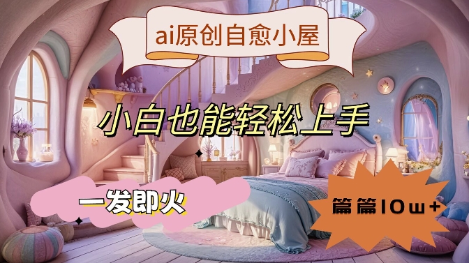 ai原创治愈小屋，小白也能轻松上手，一发即火，篇篇10w+【揭秘】-鱼梓小栈