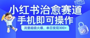 小红书治愈视频赛道，手机即可操作，流量超级火爆，单日变现300+【揭秘】-鱼梓小栈