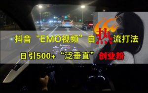抖音EMO视频自热打法，日引500+“泛垂直”创业粉-鱼梓小栈