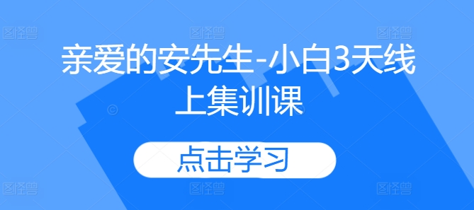 亲爱的安先生-小白3天线上集训课-鱼梓小栈