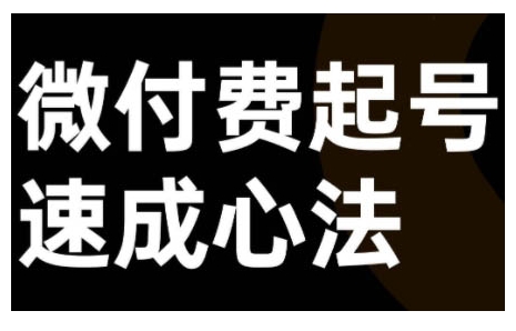 微付费起号速成课，视频号直播+抖音直播，微付费起号速成心法-鱼梓小栈