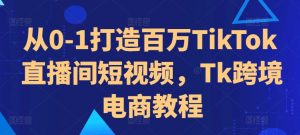 从0-1打造百万TikTok直播间短视频，Tk跨境电商教程-鱼梓小栈