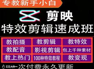 剪映特效教程和运营变现教程，特效剪辑速成班，专教新手小白-鱼梓小栈