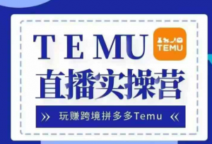 Temu直播实战营,玩赚跨境拼多多Temu,国内电商卷就出海赚美金-鱼梓小栈