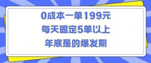 人人都需要的东西0成本一单199元每天固定5单以上年底是的爆发期【揭秘】-鱼梓小栈