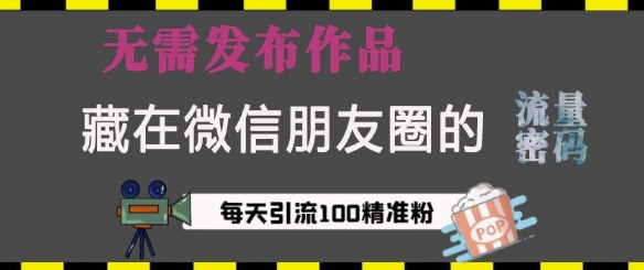 藏在微信朋友圈的流量密码，无需发布作品，单日引流100+精准创业粉【揭秘】-鱼梓小栈