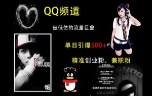 QQ频道：被低估的流量巨兽，单日引爆500+精准创业粉、兼职粉的引流秘籍-鱼梓小栈