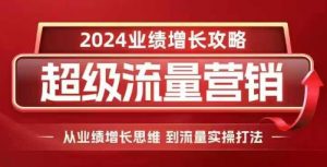 2024超级流量营销，2024业绩增长攻略，从业绩增长思维到流量实操打法-鱼梓小栈