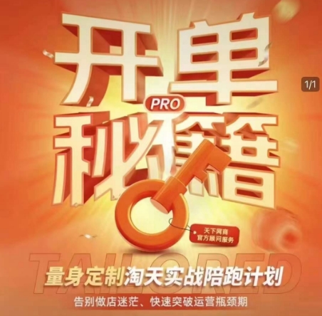 淘宝开单秘籍PRO，量身定制淘天实战陪跑计划，告别做店迷茫、快速突破运营瓶颈期-鱼梓小栈