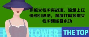顶流女性IP实战班,流量上亿情绪引爆法,深度打磨顶流女性IP硬核基本功-鱼梓小栈