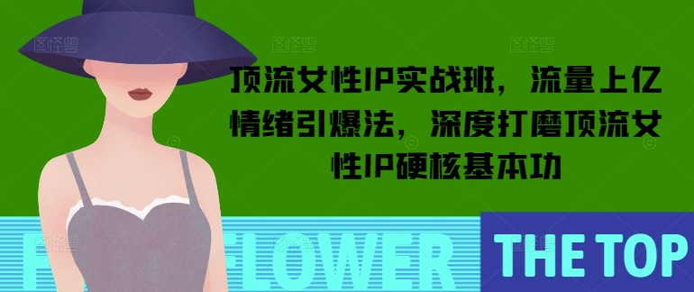 顶流女性IP实战班，流量上亿情绪引爆法，深度打磨顶流女性IP硬核基本功-鱼梓小栈