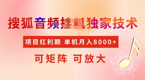 全网首发搜狐音频挂JI独家技术，项目红利期，可矩阵可放大，稳定月入8k【揭秘】-鱼梓小栈