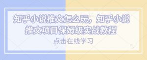 知乎小说推文怎么玩，知乎小说推文项目保姆级实战教程-鱼梓小栈