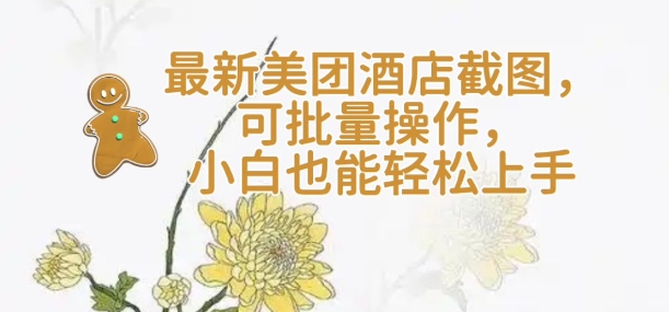 【轻云】最新美团酒店截图，可批量操作，小白也能轻松上手-鱼梓小栈