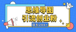 暴力引流全平台通用思维导图引流玩法ai一键生成日引200+-鱼梓小栈