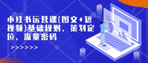 小红书运营课(图文+短视频)基础规则、策划定位、流量密码-鱼梓小栈