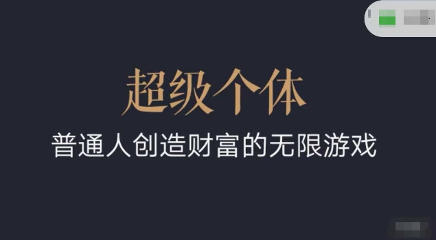超级个体2024-2025翻盘指南，普通人创造财富的无限游戏-鱼梓小栈