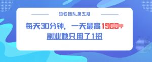 副业她只用了1招，每天30分钟，无脑二创，一天最高1.5k-鱼梓小栈