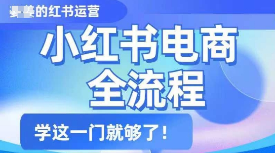 小红书电商全流程，精简易懂，从入门到精通，学这一门就够了-鱼梓小栈