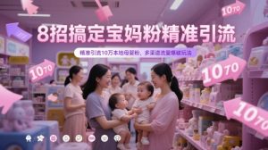 8招搞定宝妈粉精准引流，精准引流10万本地母婴粉，多渠道流量爆破玩法-鱼梓小栈